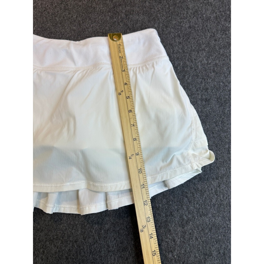 Ivivva x Lululemon Set the Pace Skort Tiered Ruffle White Skirt Shorts Girls 12 - Picture 12 of 15